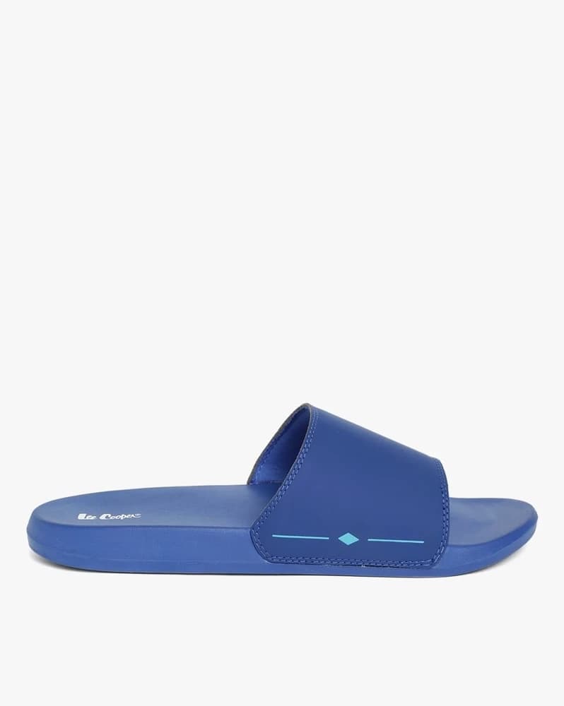 Slides with Brand Print Footbed