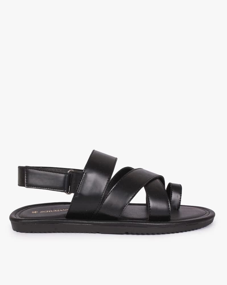 Toe-Ring Sandals with Velcro Fastening