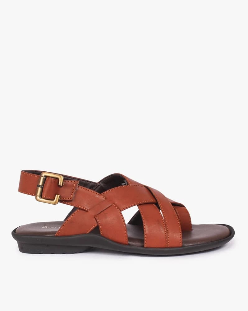 Toe-Ring Sandals with Buckle Closure