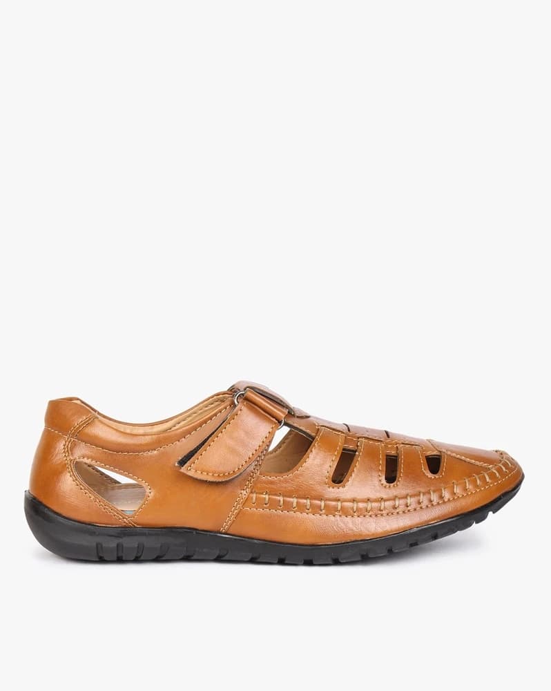 Round-Toe Shoe-Style Sandals