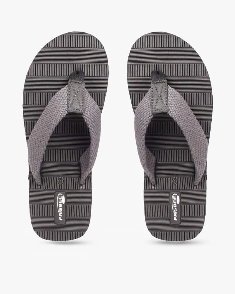 Ribbed Thong-Strap Flip-Flops