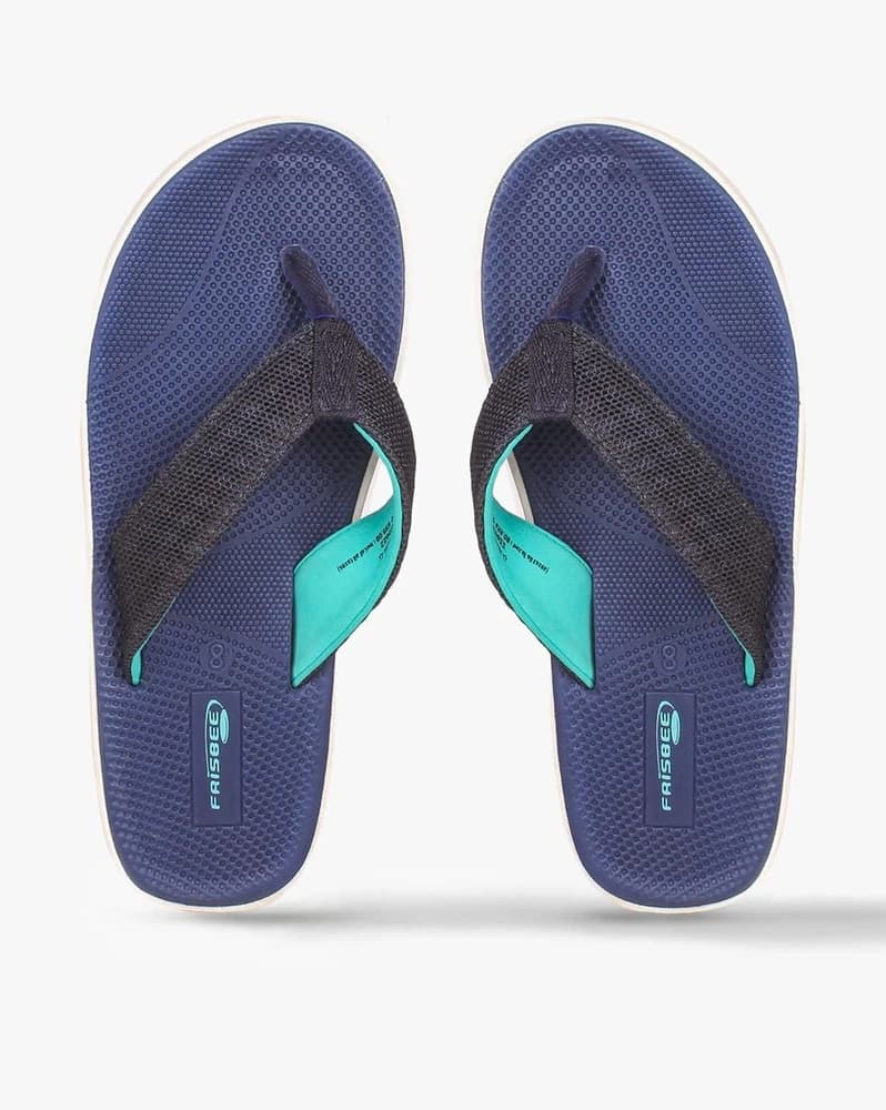 Men Thong-Strap Flip-Flops with Brand Print