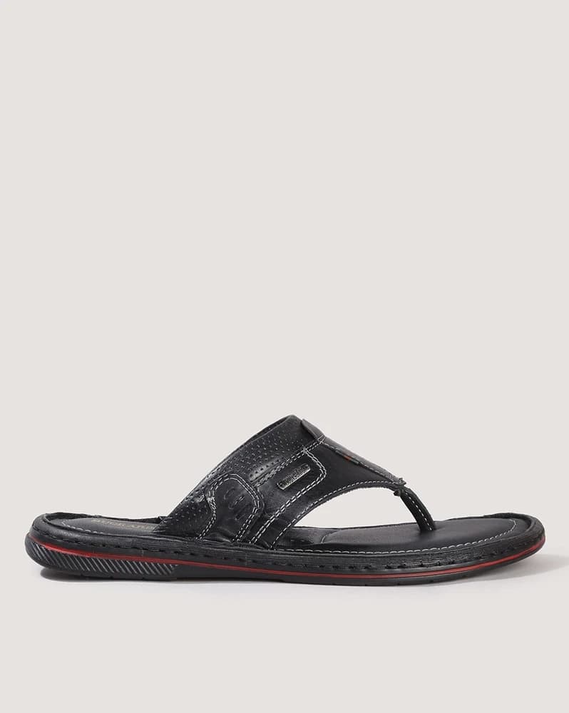 Men Leather Thong-Strap Sandals