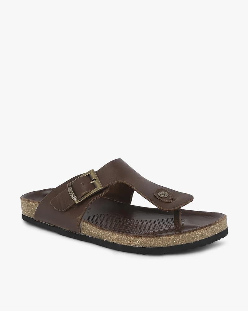 Men Slip-On T-Strap Sandals