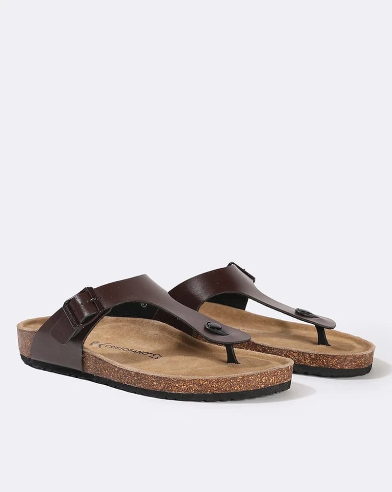 Men T-Strap Slip-On Sandals