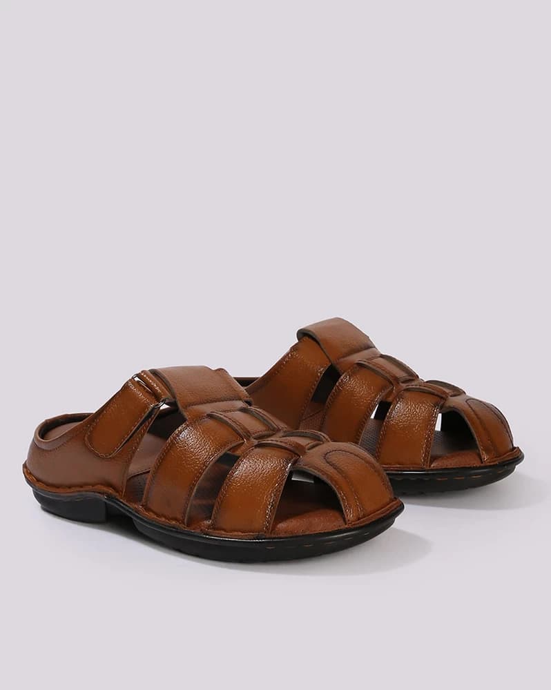 Men Multi-Strap Slip-On Sandals