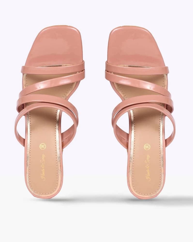 Multi-Strap Chunky Heeled Sandals