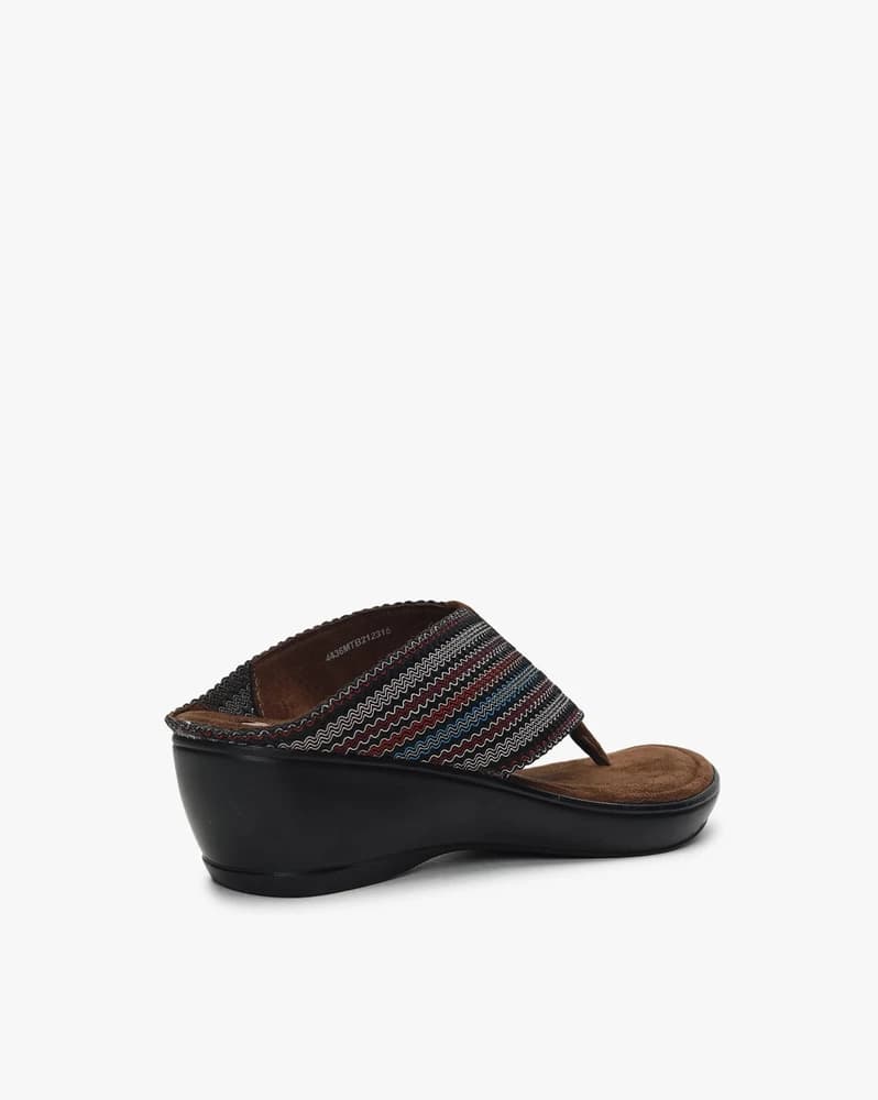 Textured Thong-Strap Flat Sandals
