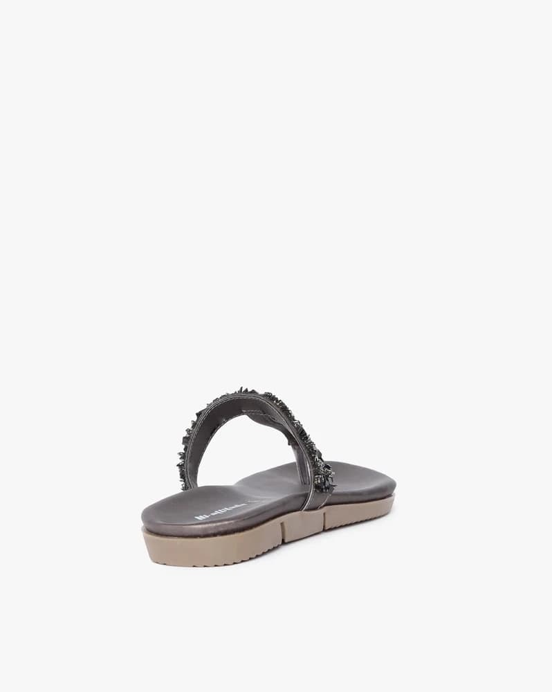 Embellished T-strap Flat Sandals