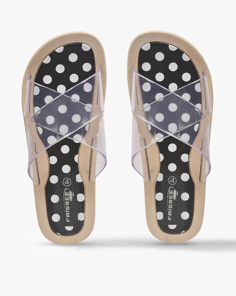 Polka-Dot Sliders with Criss-Cross Strap