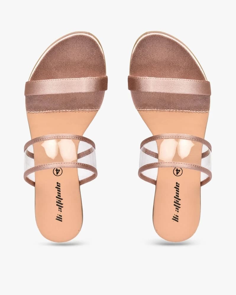 Metallic Double-Strap Heeled Sandals