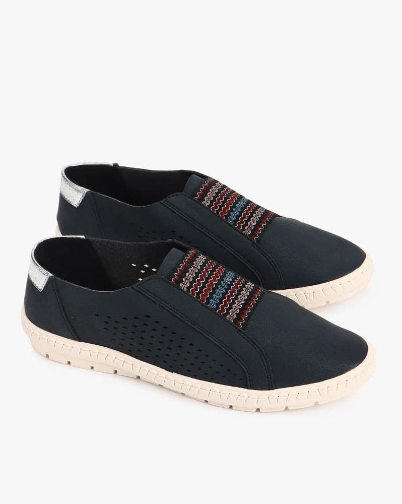 Slip-On Casual Shoes with Perforations