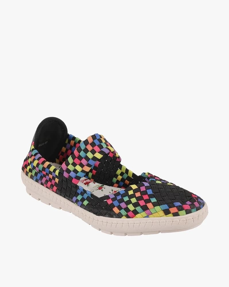 Women Checked Slip-On Ballerinas
