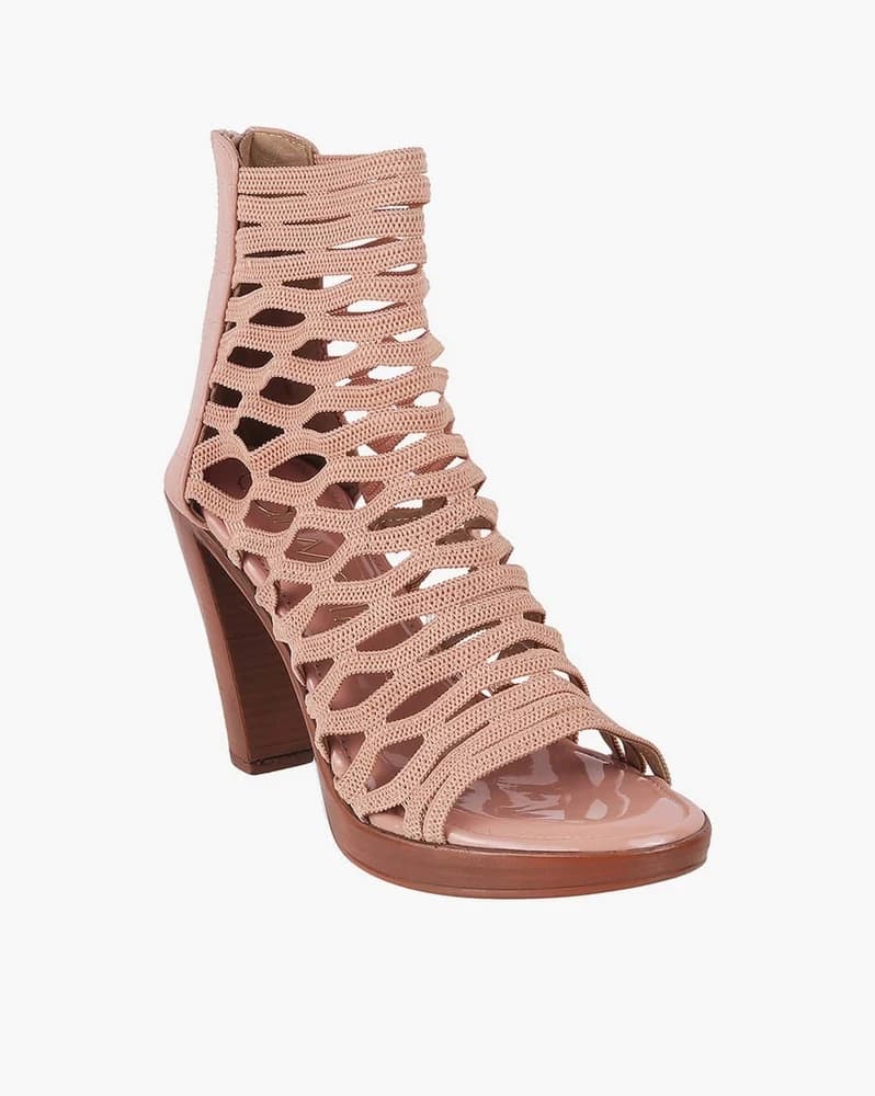 Women High-Top Chunky Heeled Sandals