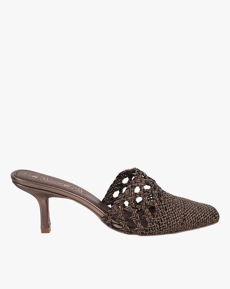 Women Braided Kitten-Heeled Shoes