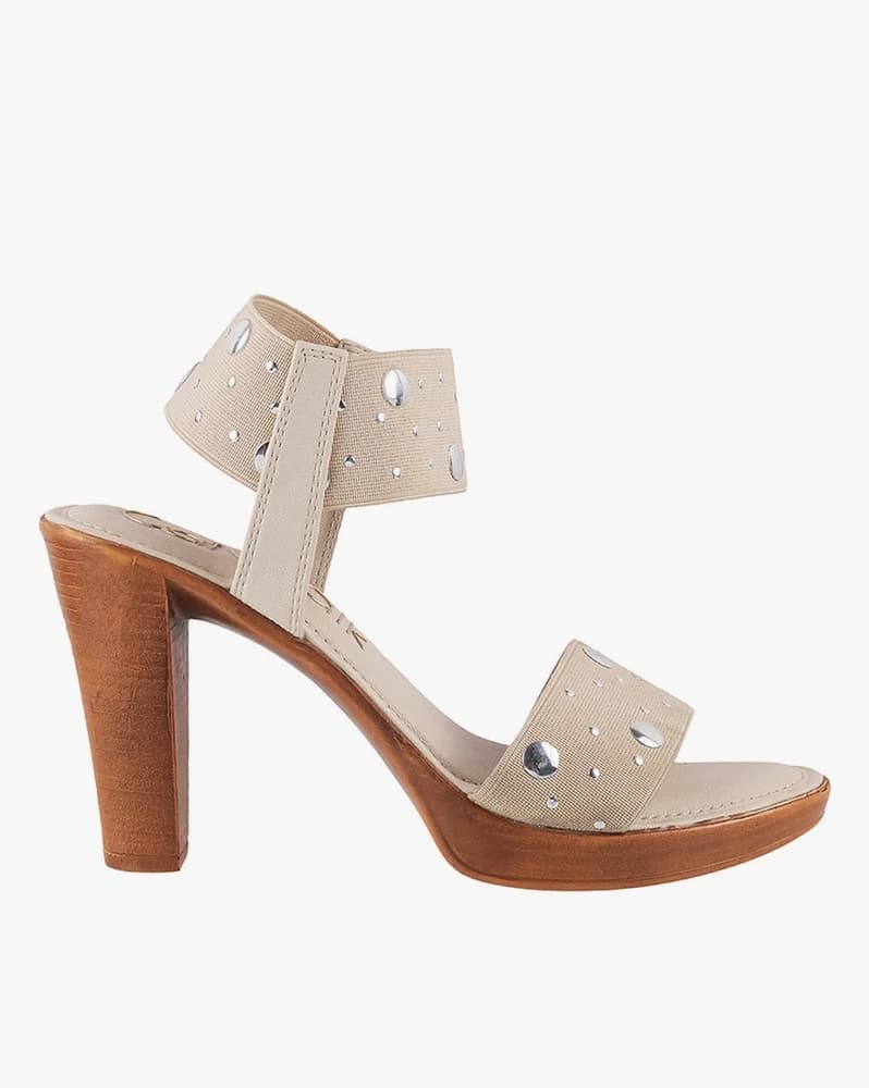 Women Block-Heeled Sandals with Embellished Detailing Strap