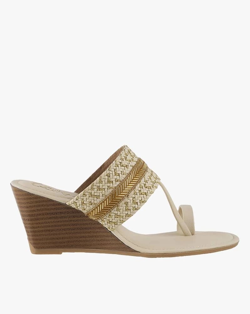 Women Embellished Toe-Ring Wedges