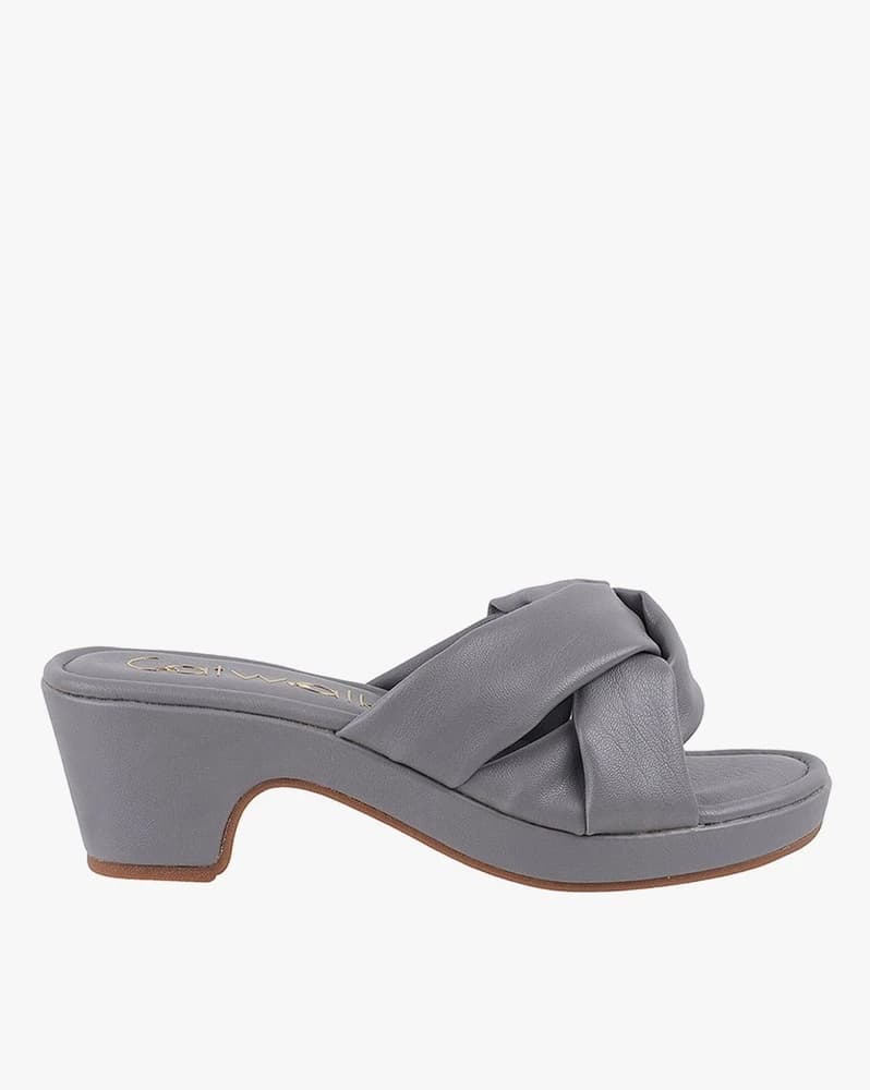 Women Criss-Cross Strap Block-Heeled Sandals