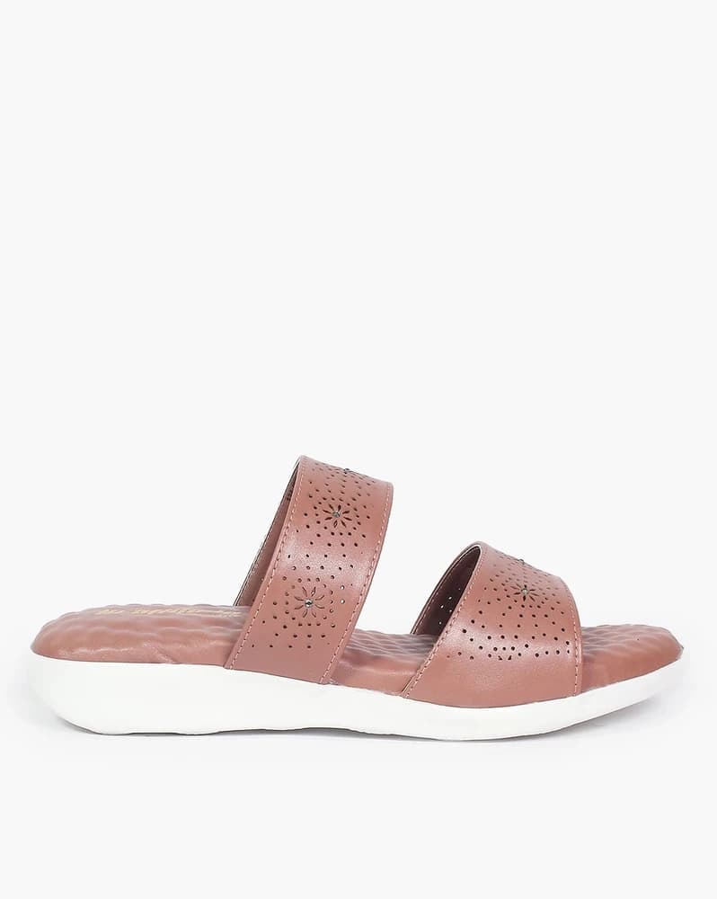 Women Slip-On Flat Sandals with Lasercut