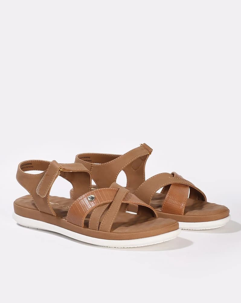 Women Reptilian Pattern Slip-On Sandals