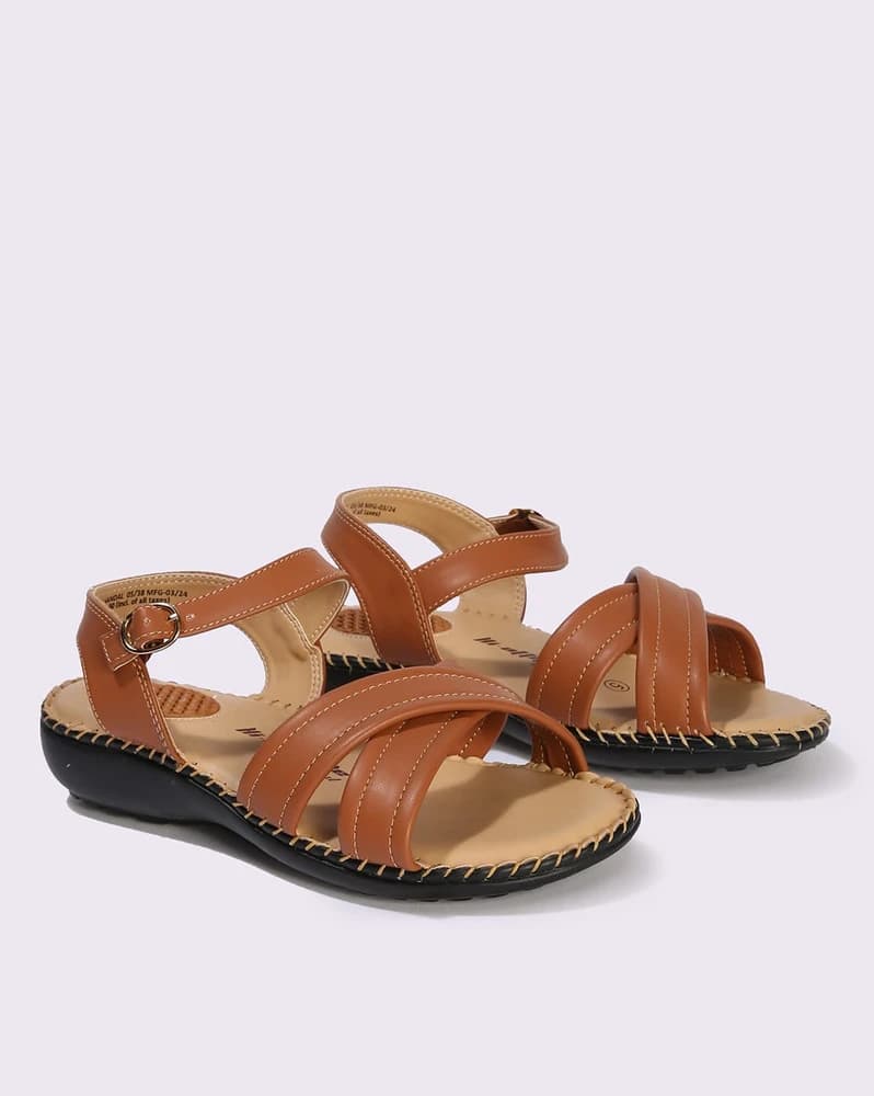 Women Criss-Cross Strap Sling-Back Platforms