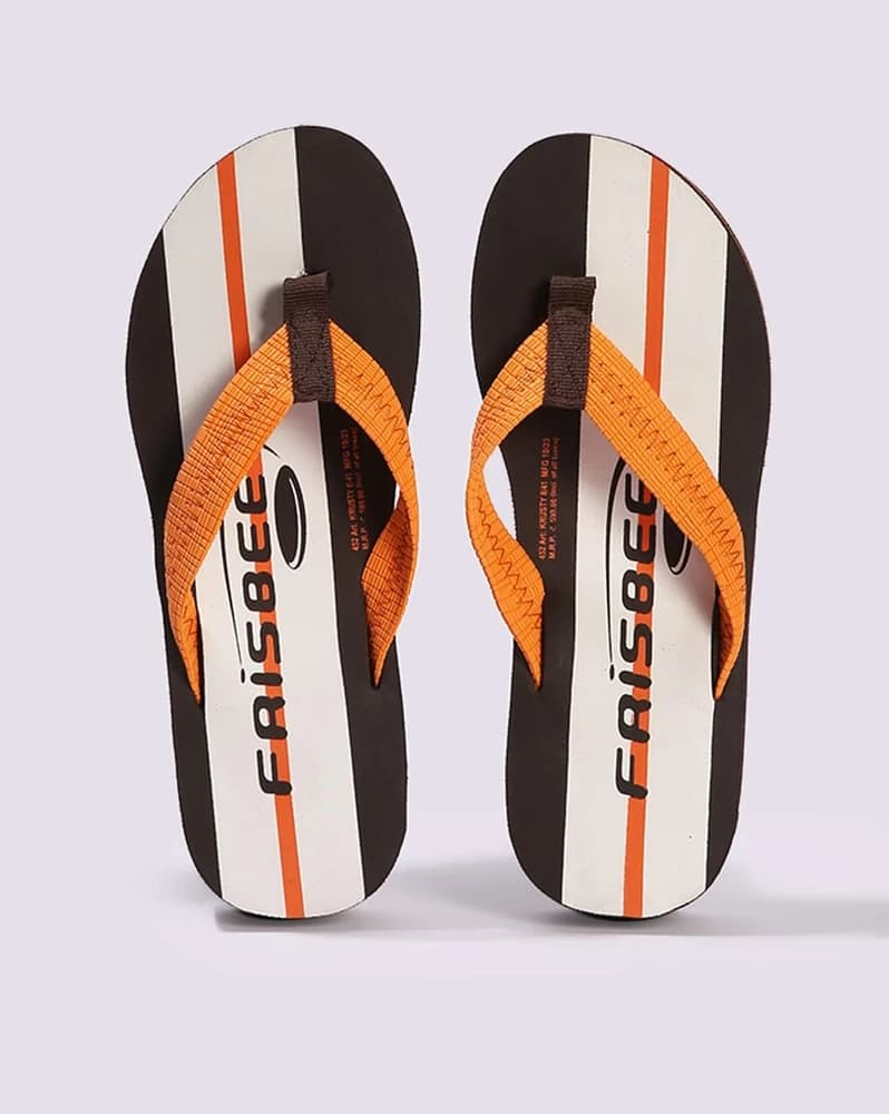 Women Striped Thong-Strap Flip-Flops