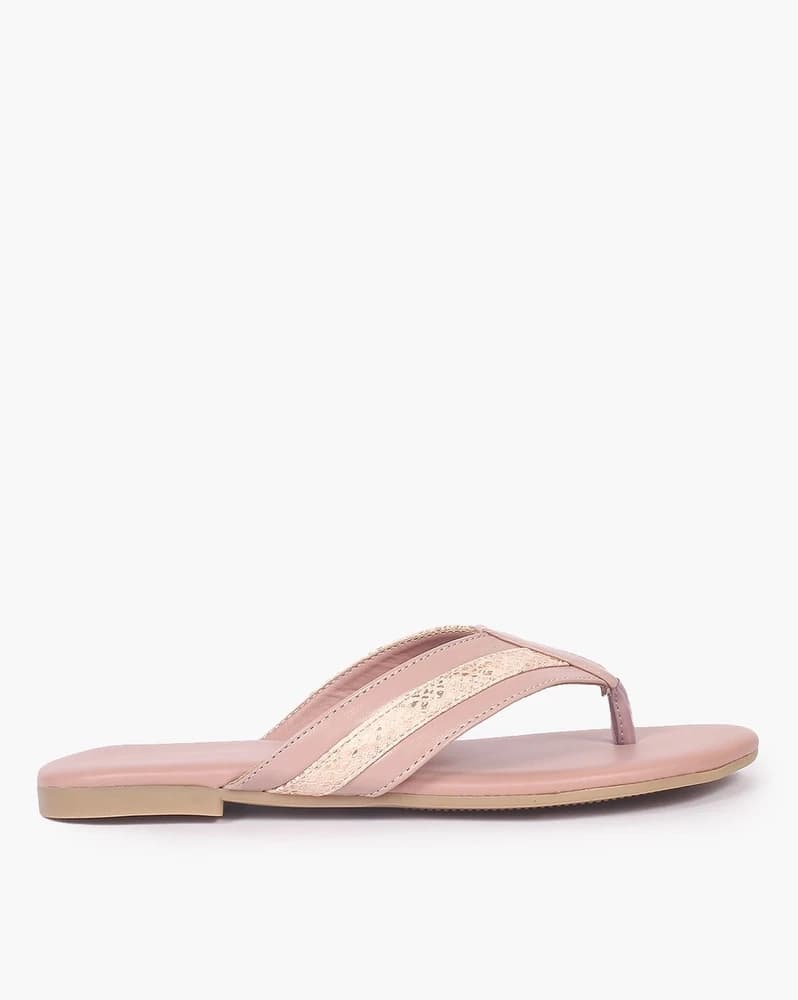 Women Reptilian Pattern Thong-Strap Sandals