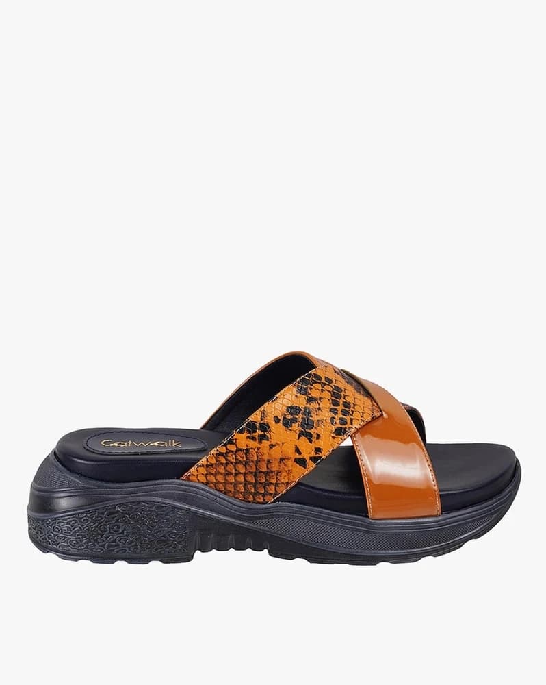 Women Reptilian Multi-Strap Wedges