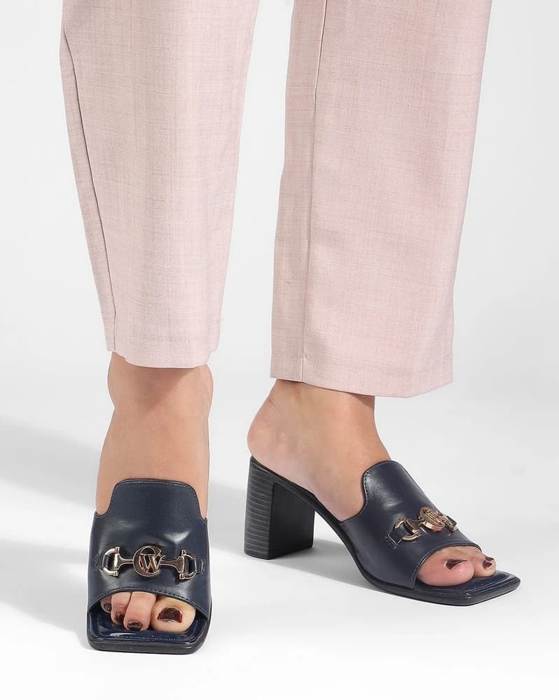 Women Square-Toe Chunky-Heeled Sandals