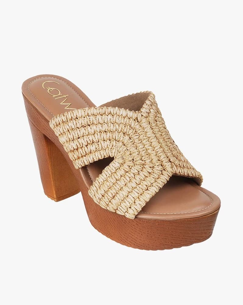 Women Slip-On Chunky Heeled Sandals
