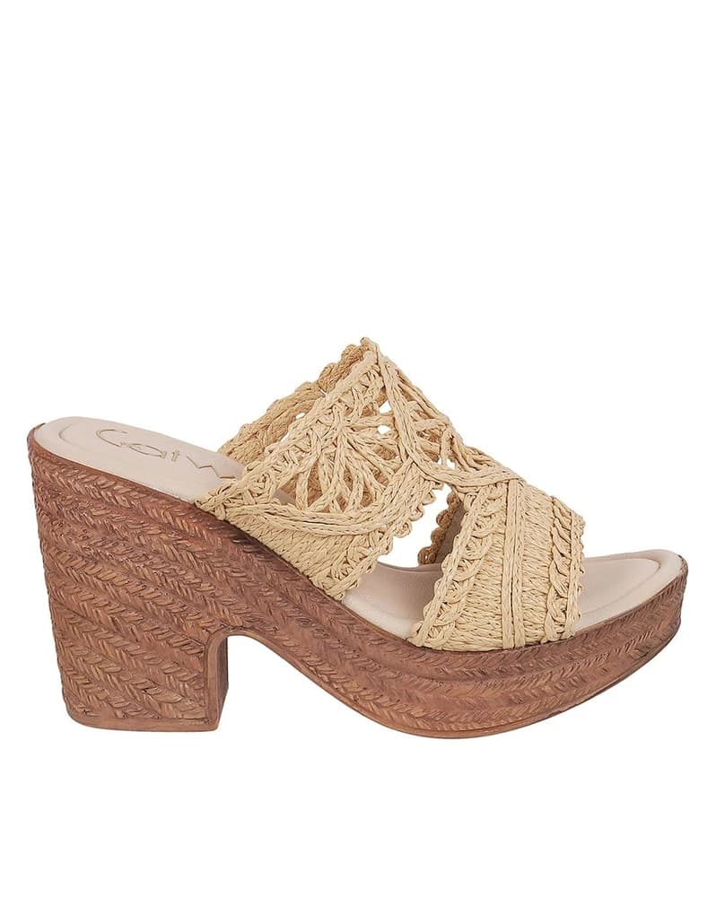 Women Braided Round-Toe Wedges