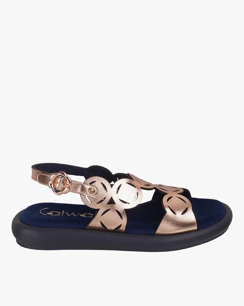 Women Perforated Slingback Sandals