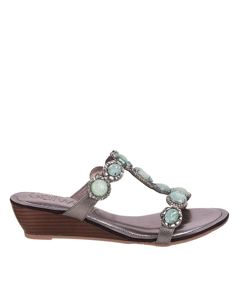 Women Embellished Slip-On Wedges