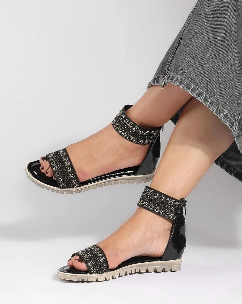 Women Embellished Platforms with Zip Fastening