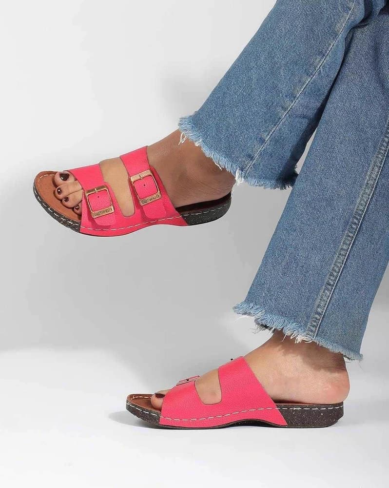 Women Genuine Leather Slip-On Sandals