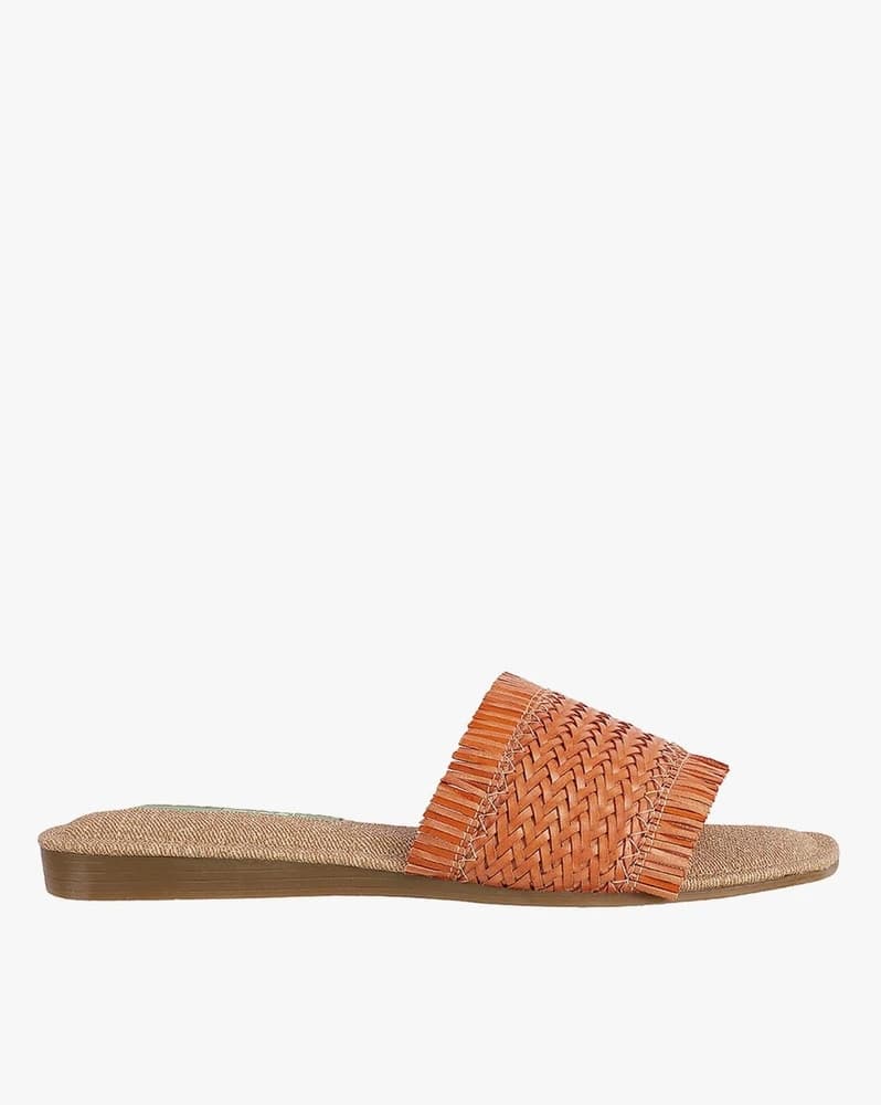 Women Basket-Weave Flat Sandals