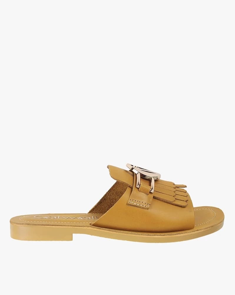 Women Slip-On Sandals with Metal Accent