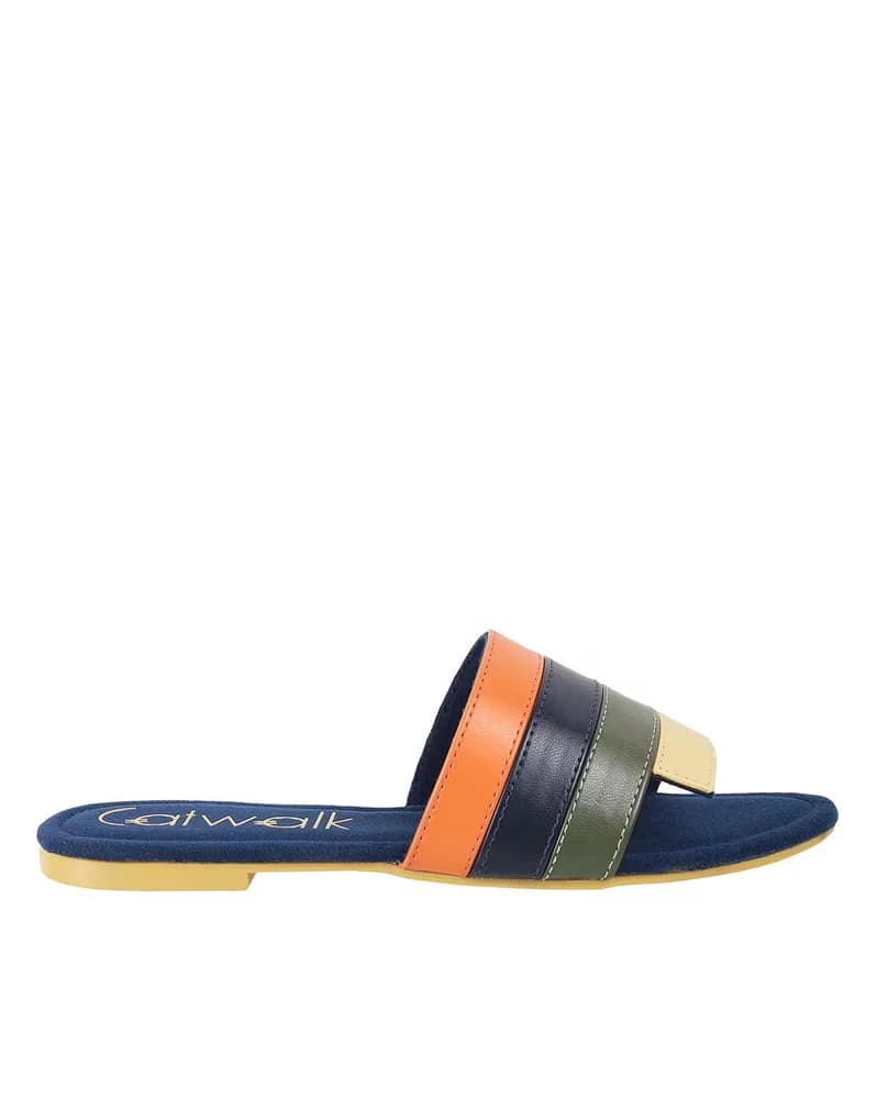 Women Striped Open-Toe Platform Sandals