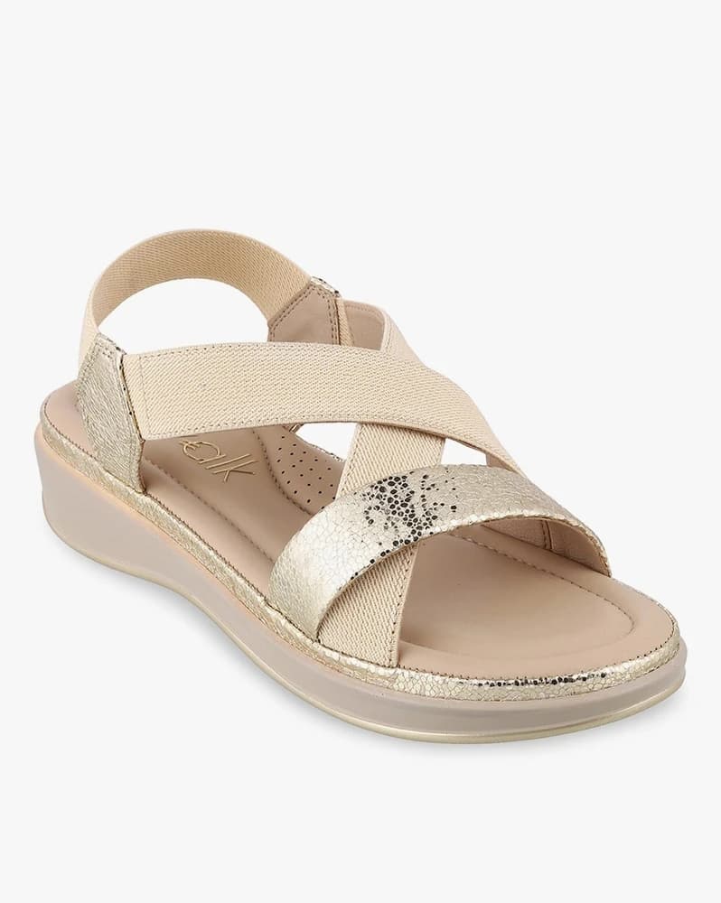 Women Criss-Cross Strap Platforms