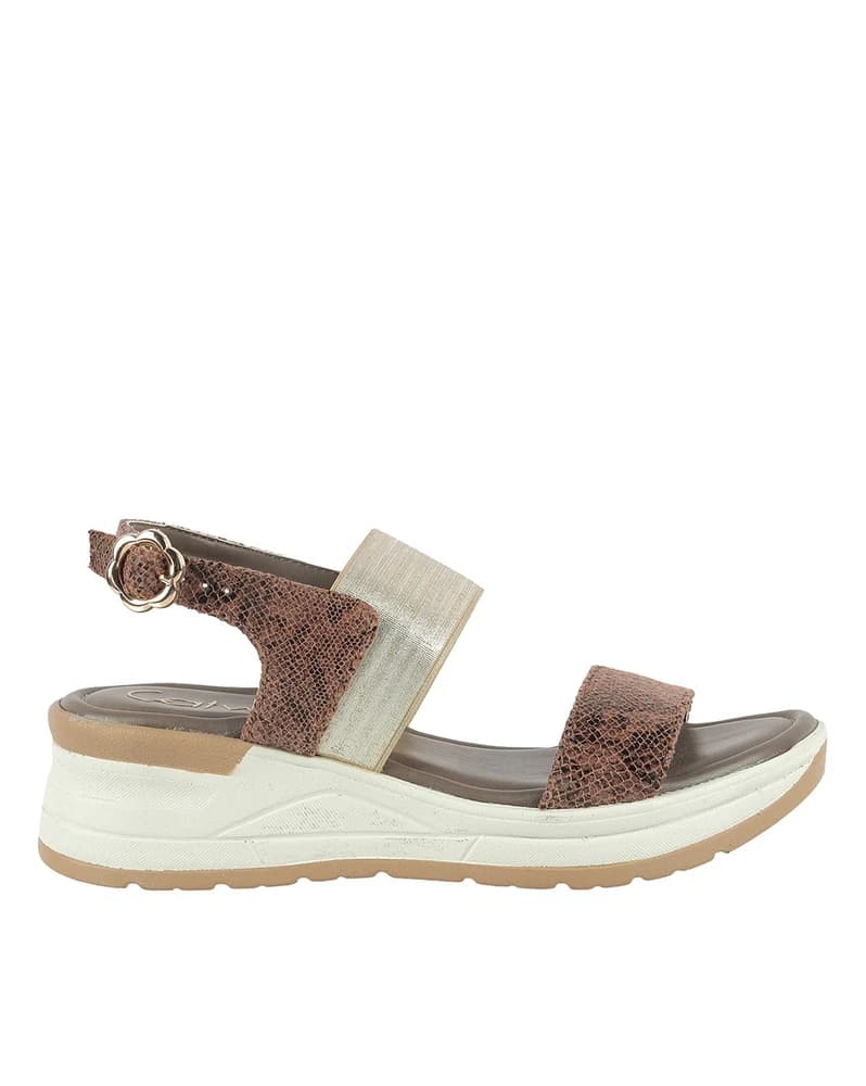 Women Reptilian Pattern Slingback Platforms