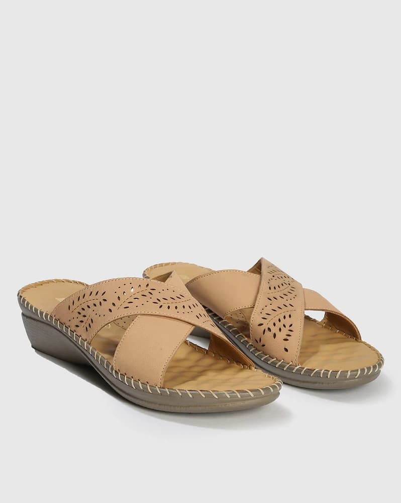 Women Laser-Cut Strap Wedges