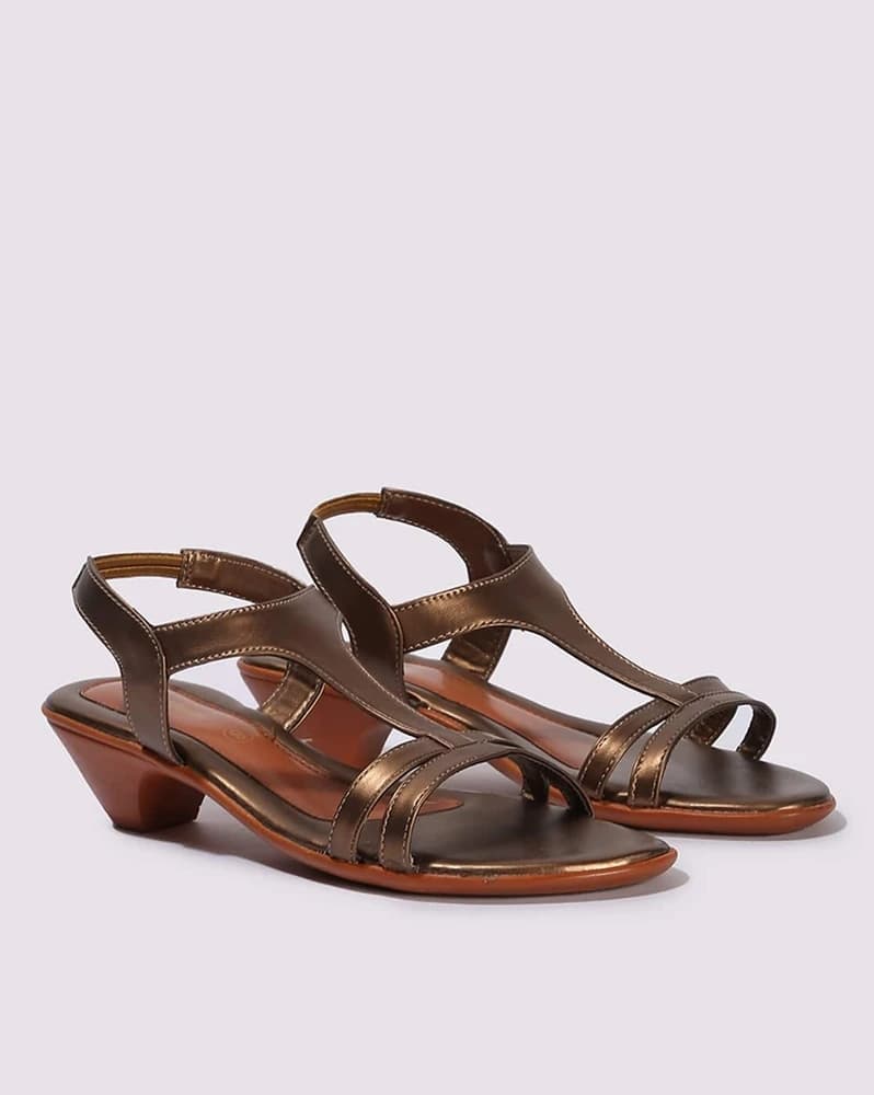 Women Open-Toe Kitten-Heeled Sandals
