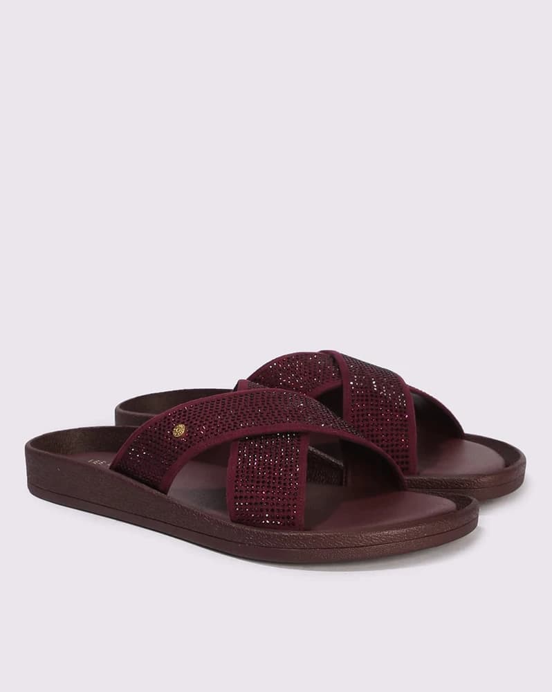 Women Embellished Cross-Strap Sandals