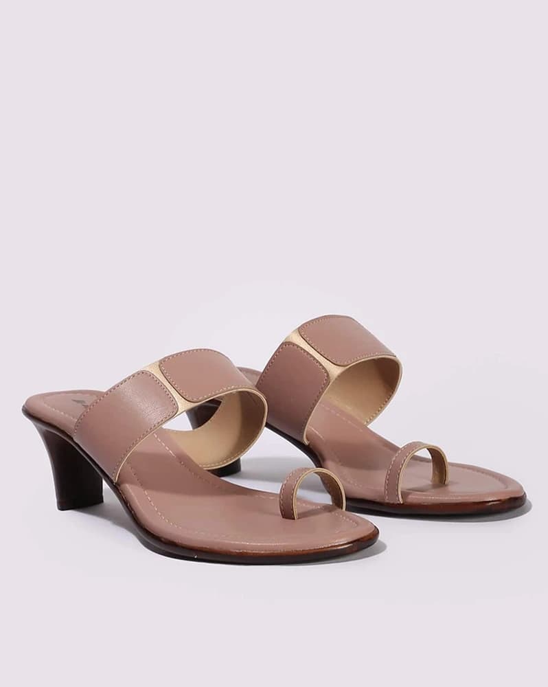 Women Toe-Ring Chunky Heeled Sandals