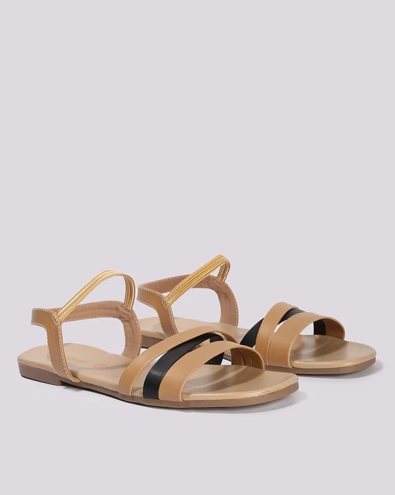 Women Strappy Slingback Flat Sandals