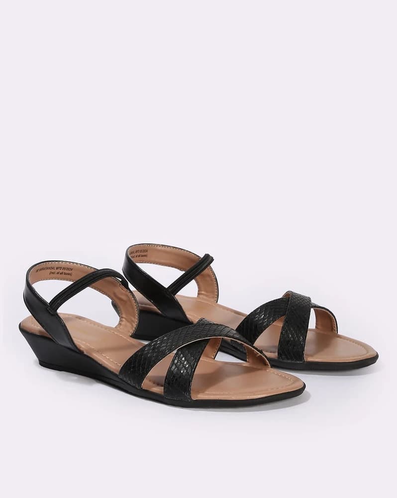 Women Reptilian Pattern Slingback Wedges