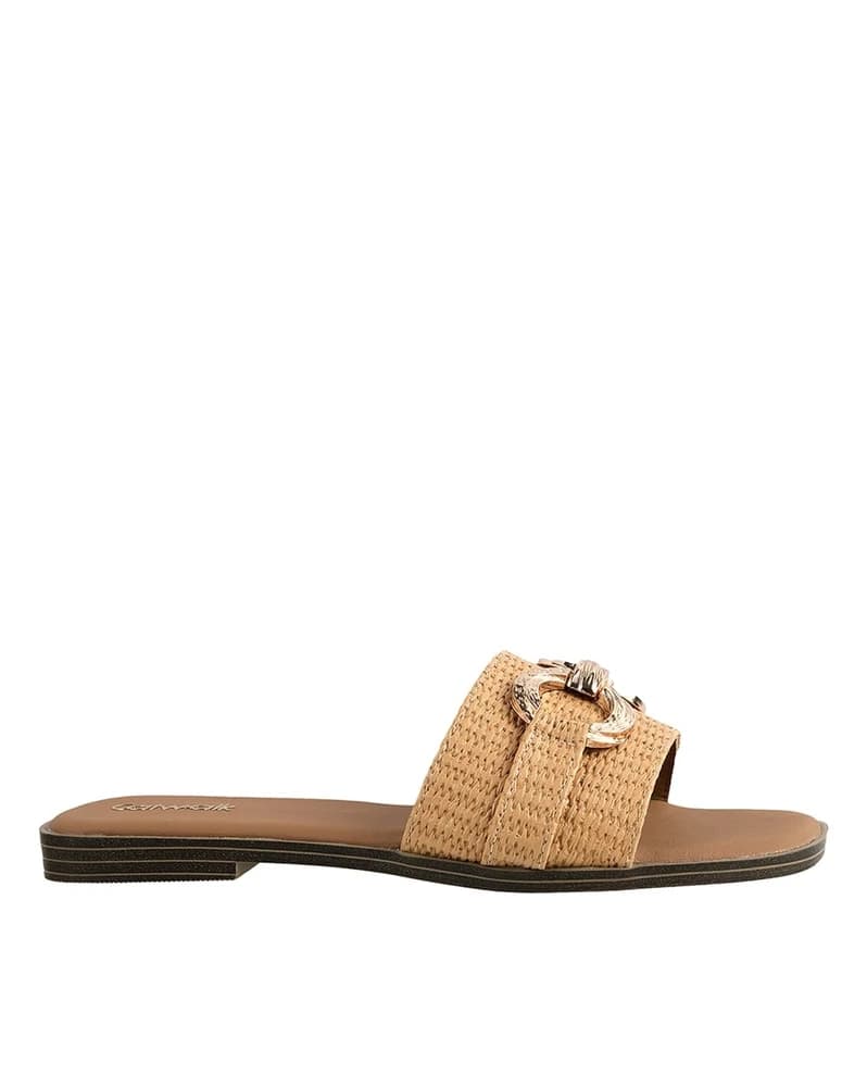 Women Basket-Weave Flat Sandals