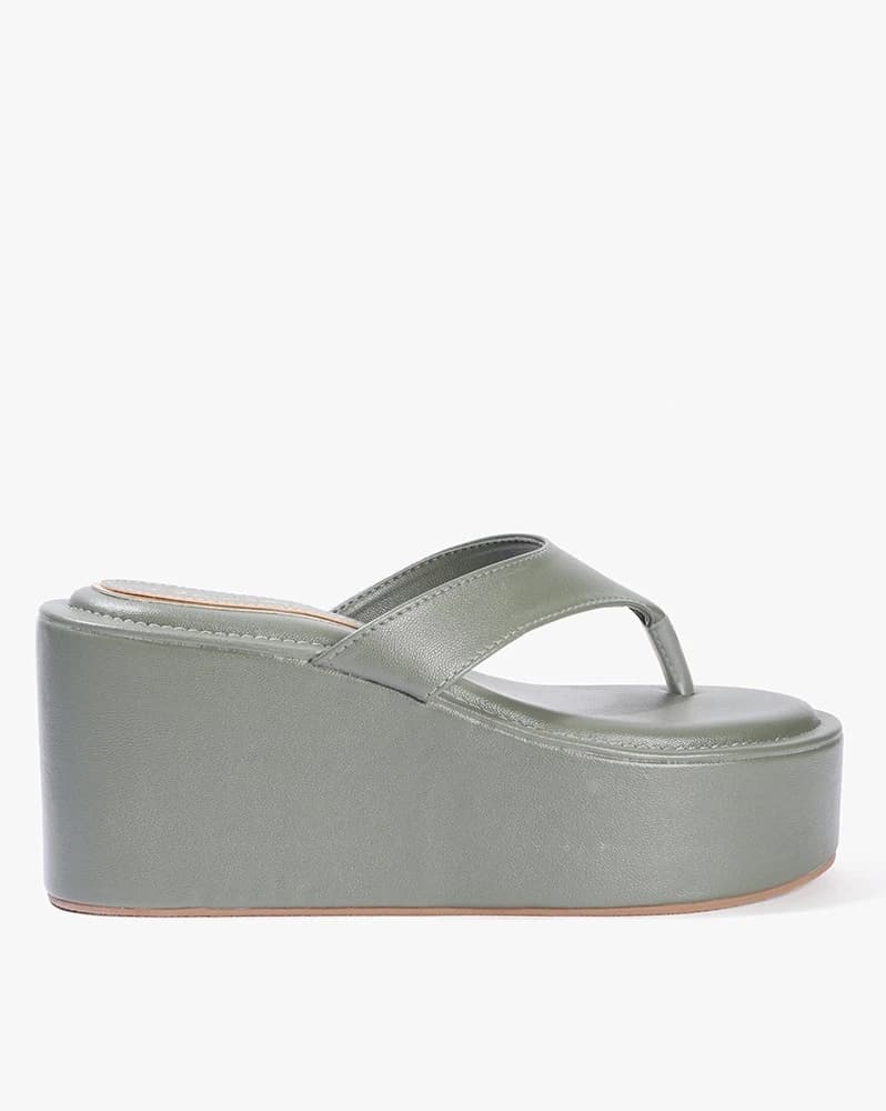 Women Contemporary Thong-Strap Wedges