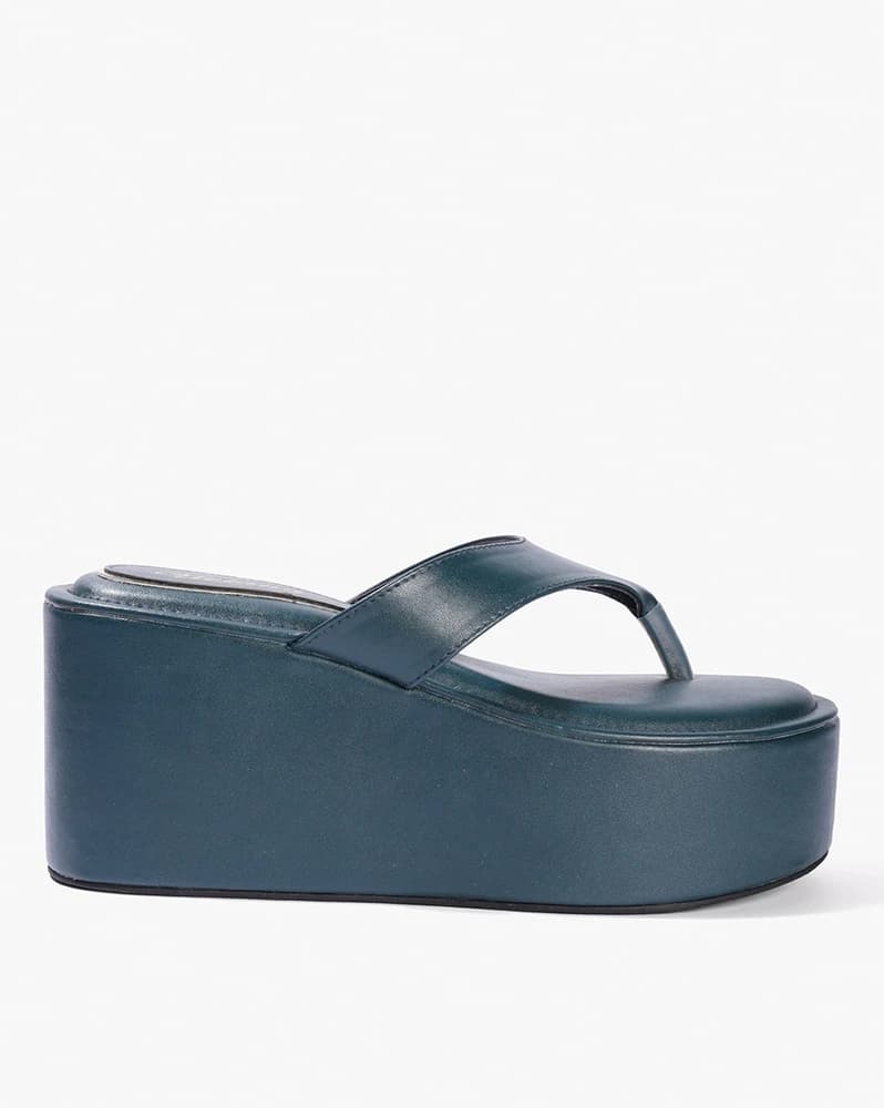 Women Contemporary Thong-Strap Wedges