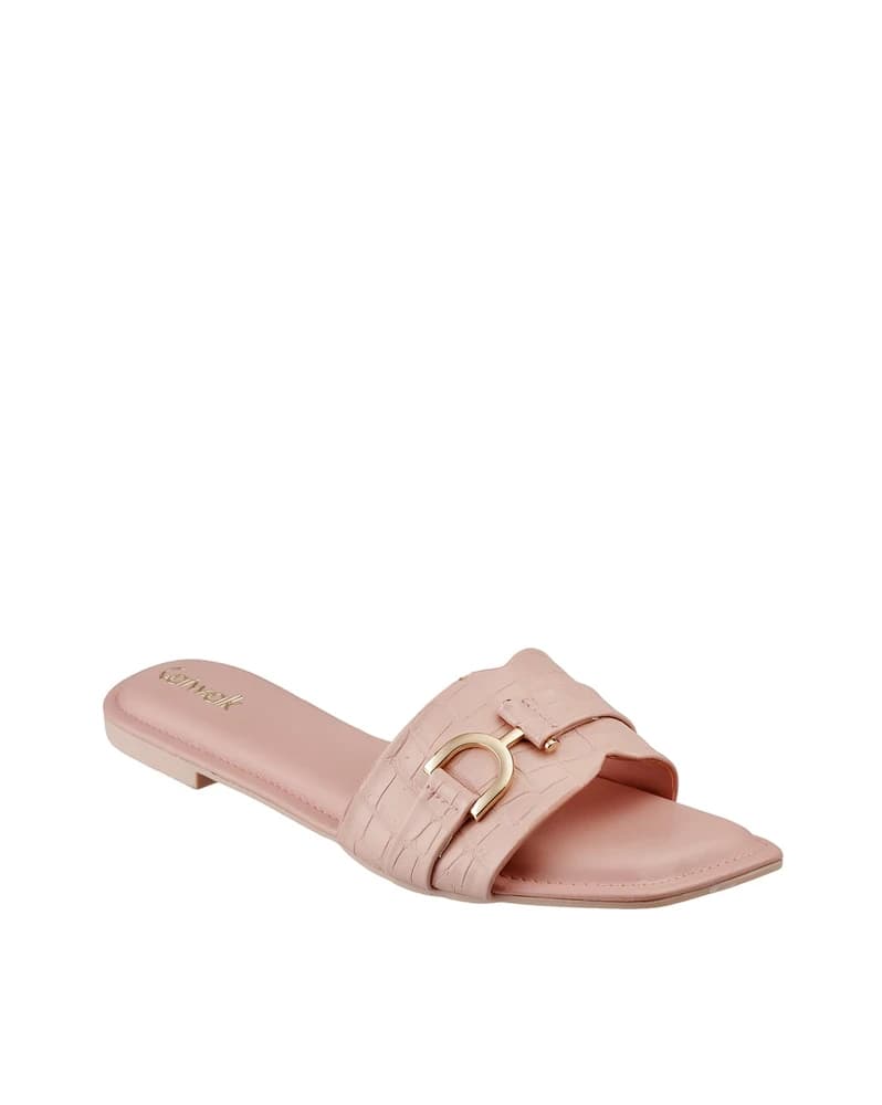 Women Flat Sandals with PU Upper